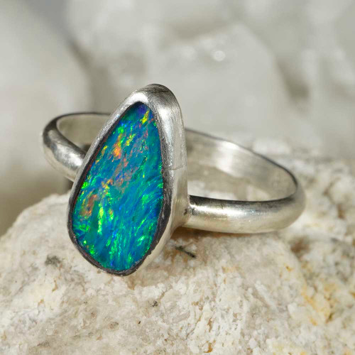 AIDEE STERLING SILVER AUSTRALIAN OPAL RING