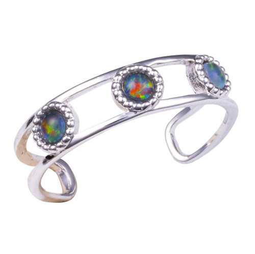 * 1 GLITZ & GLAM SILVER OPAL RING