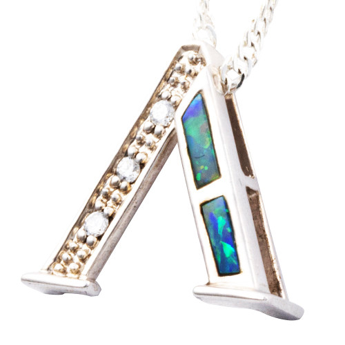 *RAIN RAIN STERLING SILVER AUSTRALIAN OPAL NECKLACE