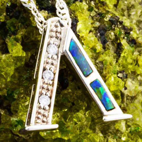 *RAIN RAIN STERLING SILVER AUSTRALIAN OPAL NECKLACE