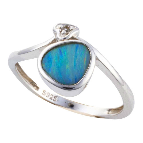 REVITALIZE STERLING SILVER AUSTRALIAN OPAL RING