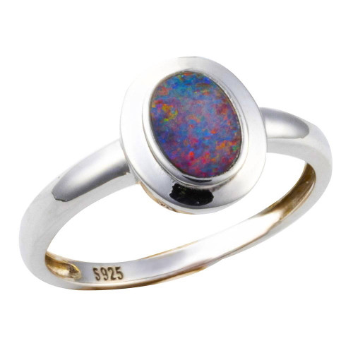 STARWHISPER STERLING SILVER AUSTRALIAN OPAL RING