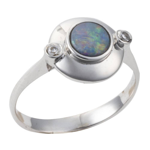 LIBRA BREEZE STERLING SILVER AUSTRALIAN OPAL RING