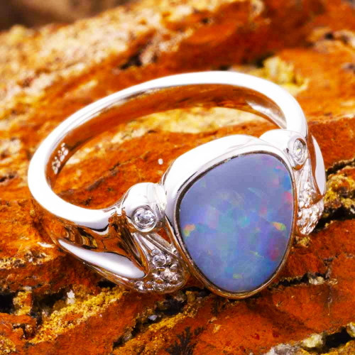 DUSK DREAM STERLING SILVER AUSTRALIAN OPAL RING