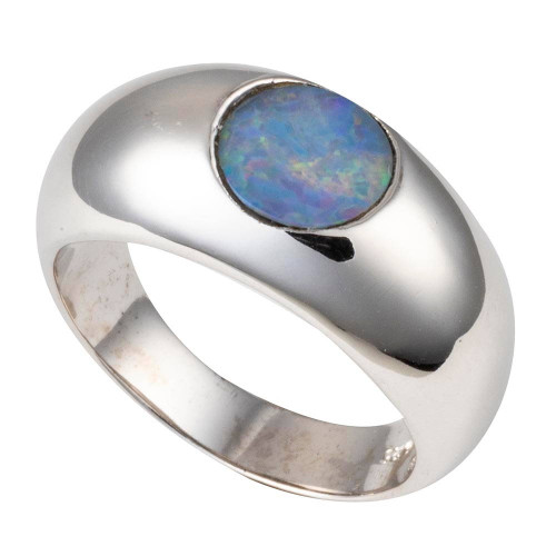 ELECTRIC LOVE STERLING SILVER AUSTRALIAN OPAL RING