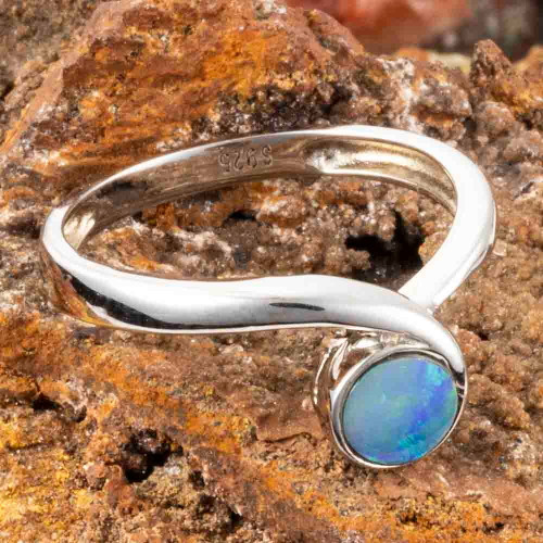 FAIRYTAIL BLAST STERLING SILVER AUSTRALIAN OPAL RING
