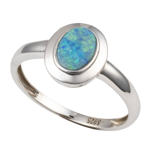 DREAM POND STERLING SILVER AUSTRALIAN OPAL RING
