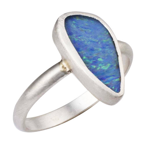 LUMINOUS HAVEN STERLING SILVER AUSTRALIAN OPAL RING