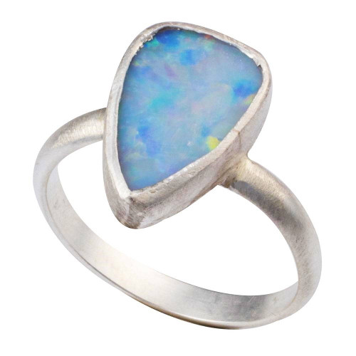 ETHERGLOW STERLING SILVER AUSTRALIAN OPAL RING