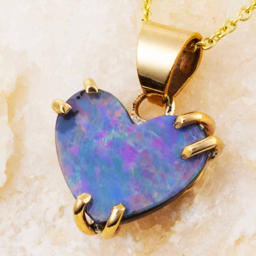 * A SOLAR SPROUT 14KT ROSE GOLD FILLED AUSTRALIAN OPAL NECKLACE