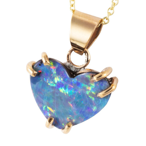 SOLAR SPROUT 14KT ROSE GOLD FILLED AUSTRALIAN OPAL NECKLACE