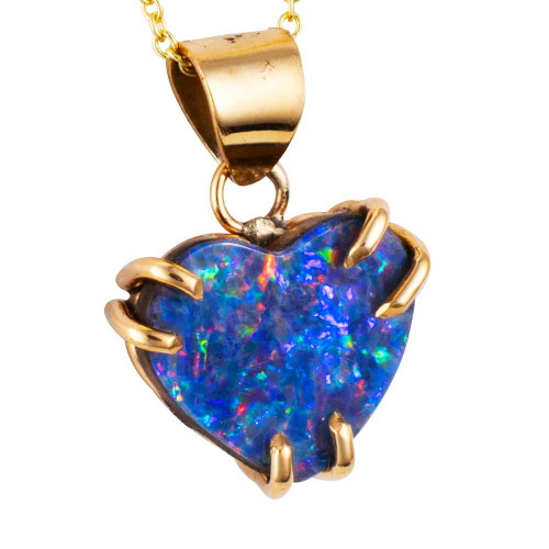 PURE RADIANCE 14KT ROSE GOLD FILLED AUSTRALIAN OPAL NECKLACE