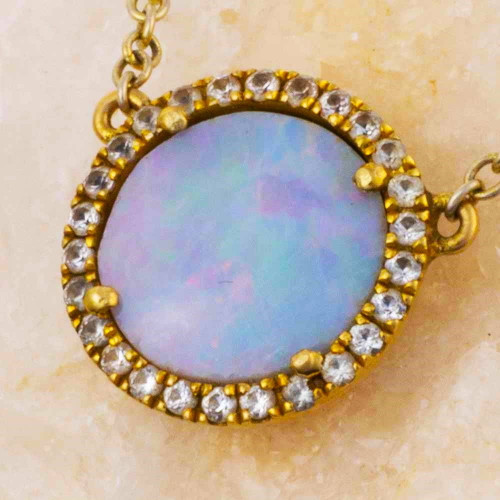 SEAS THE DAY 9KT GOLD FILLED AUSTRALIAN OPAL NECKLACE