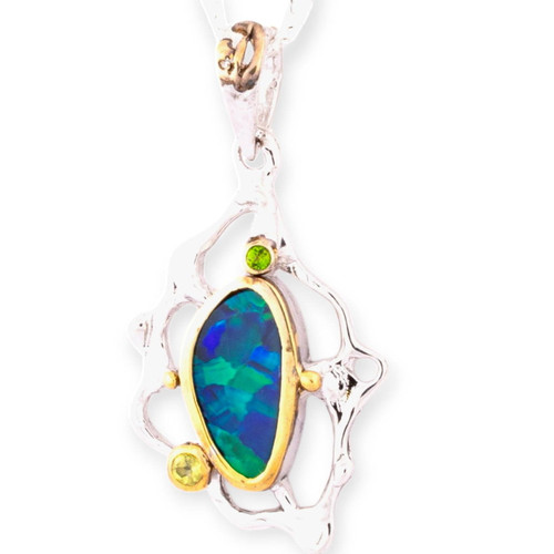River of Light Sterling Silver Opal Pendant