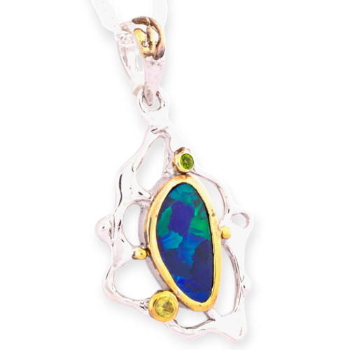 River of Light Sterling Silver Opal Pendant