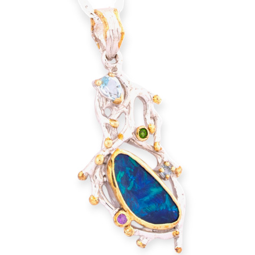 Meadow Dew Sterling Silver Opal Pendant