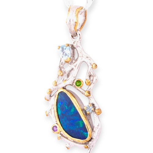 Meadow Dew Sterling Silver Opal Pendant