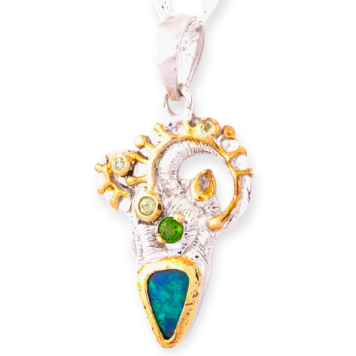 Canopy Shimmer Sterling Silver Opal Pendant