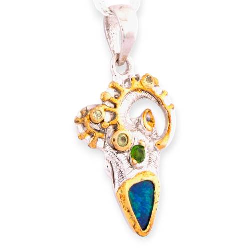 Canopy Shimmer Sterling Silver Opal Pendant