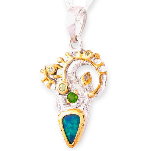 * Canopy Shimmer Sterling Silver Opal Pendant