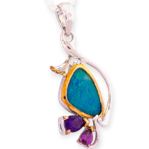 Morning Mist Sterling Silver Opal Pendant