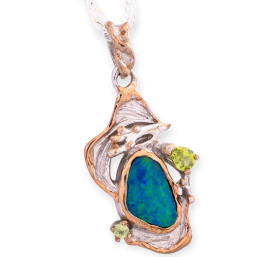 Wild Side Spark Sterling Silver Opal Pendant