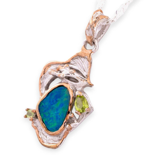 Wild Side Spark Sterling Silver Opal Pendant
