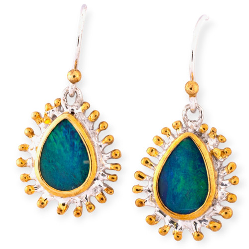 Sunrise Symphony Sterling Silver Couture Opal Earrings