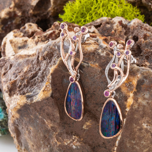 River of Dreams Sterling Silver Couture Opal Drop Earrings