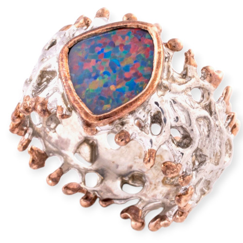 River of Stars Sterling Silver Couture Opal Ring