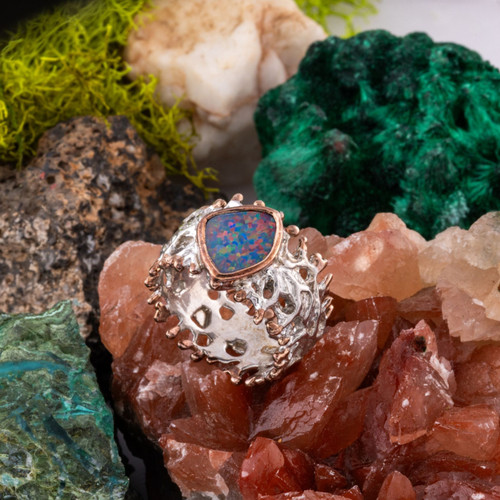 River of Stars Sterling Silver Couture Opal Ring