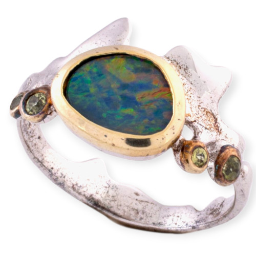 Sunbeam Spring Sterling Silver Couture Opal Ring