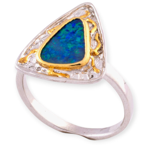 Morning Dew Sterling Silver Couture Opal Ring
