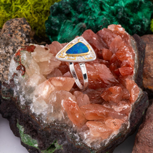 Morning Dew Sterling Silver Couture Opal Ring