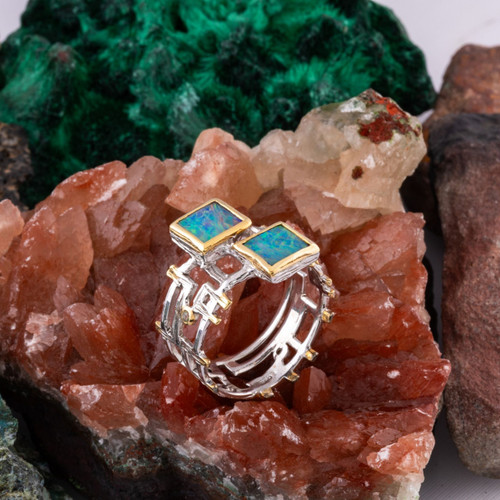 Nebula Song Sterling Silver Couture Opal Ring