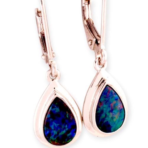 Celestial Tear 14kt Gold Drop Opal Earrings