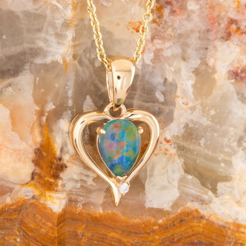 Celestial Symphony Couture Sterling Silver Opal Pendant