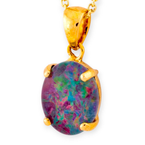 * A Radiant Vow 14kt Gold Opal Pendant
