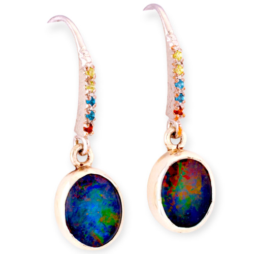 Celestial Vibration Couture Sterling Silver Drop Earrings