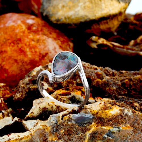 Earths Treasure Boulder Opal Ring