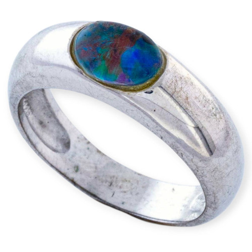 Eternal Radiance Sterling Silver  Australian Opal Ring