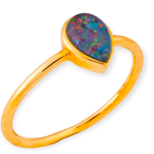 Solar Flare 14KT Gold Opal Ring