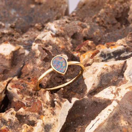 Cotton Candy Express 14KT Gold Opal Ring