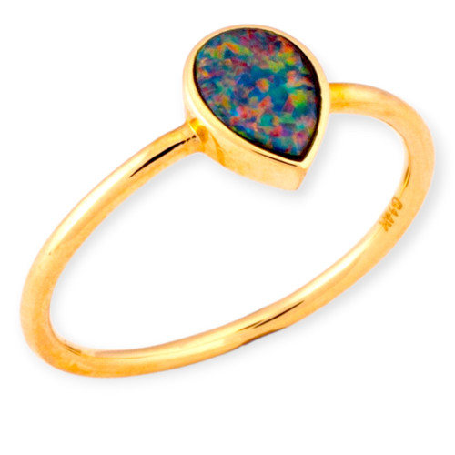 * Cotton Candy Express 14KT Gold Opal Ring