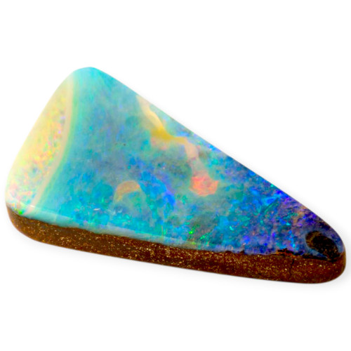 Eternal Radiance: Genuine Solid Boulder Opal Gemstone