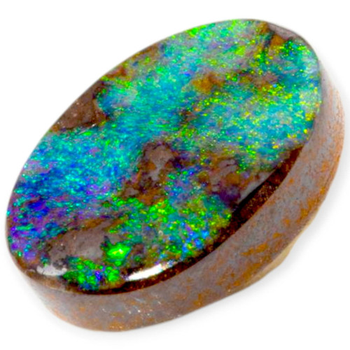 Oceanic Glow: Genuine Solid Boulder Opal Gemstone