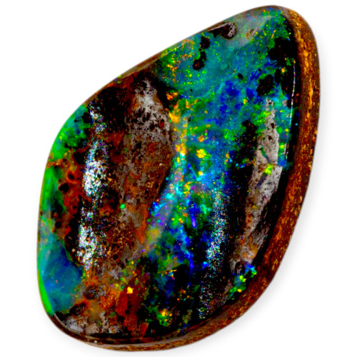 Aurora Bloom: Genuine Solid Boulder Opal Gemstone