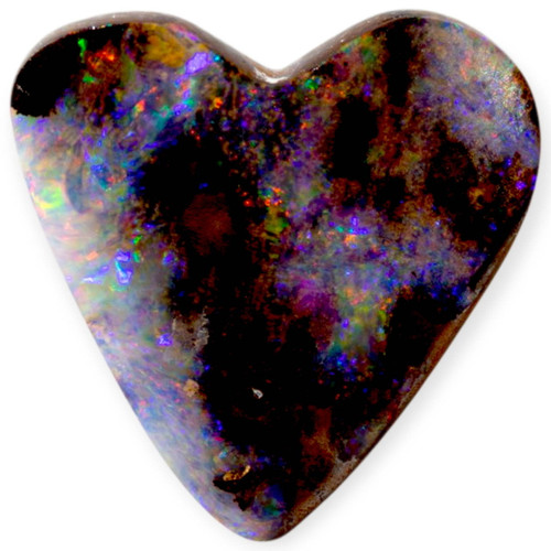 Heart of Fire: Genuine Solid Boulder Opal Gemstone