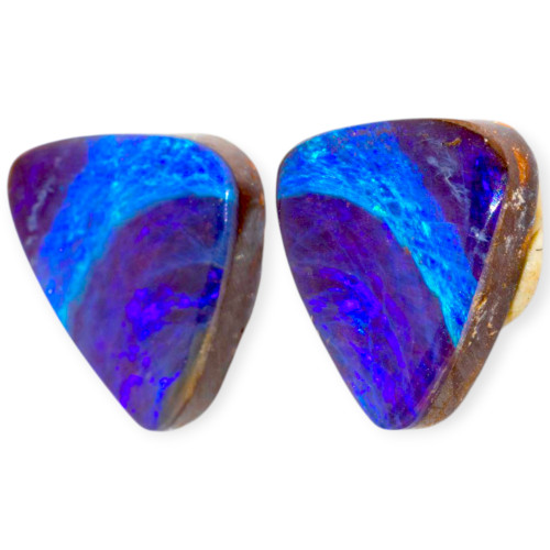 Twilight Spark: Triangular Solid Boulder Opal Gemstone