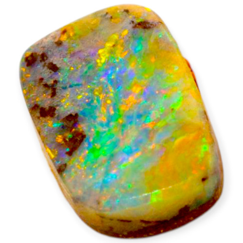 Prism Radiance: Rectangular Solid Boulder Opal Gemstone